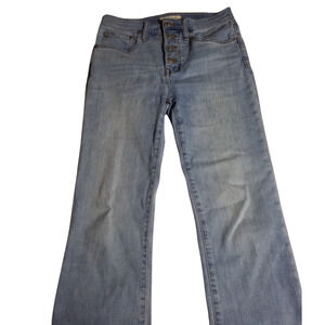 Madewell Cali Demi Boot Cut Stretch Jeans Light Blue Button Fly Size 25